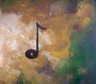 Original ABSTRACT painting MUSIC LARGE 3 ft  JB  