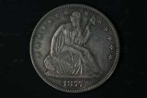 1877 PROOF LIBERTY SEATED HALF DOLLAR RARE # 1924  