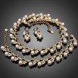 Sz 9 Lady Party Ball Jewelry Clear Swarovski Crystals W Gold GP 