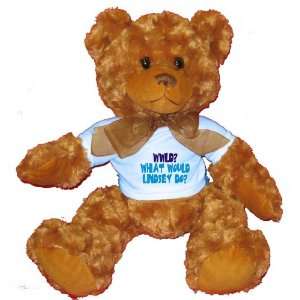 WWLD? What would Lindsey do? Plush Teddy Bear with BLUE T 