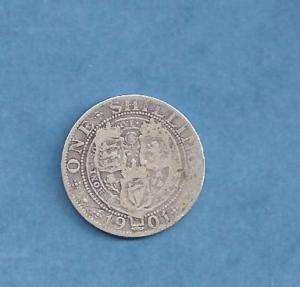 UK GREAT BRITAIN SILVER COIN 1 SHILLING 1901  