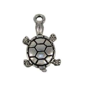 Tanday Deco Turtle 3/4 x 3/4(8612) 12 pieces Antique Metal Silver 