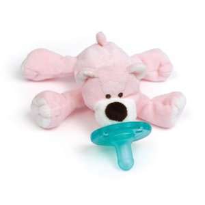  WubbaNub Infant Plush Pacifier   Pink Bear: Baby