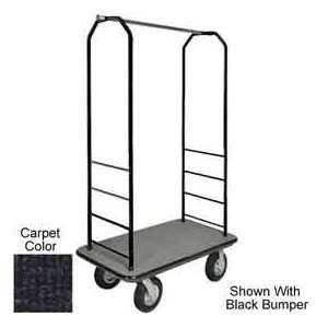  Easy Mover Bellman Cart Black, Black Carpet, Gray Bumper 