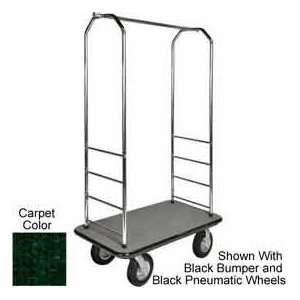 Easy Mover Bellman Cart Chrome, Green Carpet, Gray Bumper 
