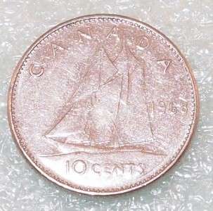 1968 Canada Canadian DIME 10 Ten CENT SILVER COIN  
