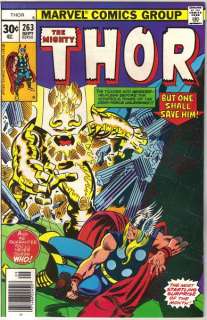 The Mighty Thor Comic Book #263, Marvel 1977 FINE  