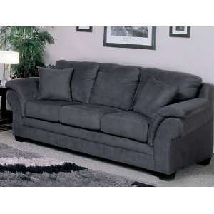  Sonato Collection Charcoal Finish Fabric Sofa Couch: Home 