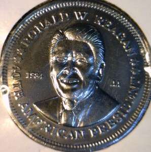 1984 Ronald Reagan Commemorative Double Eagle Reverse Medal   Token 