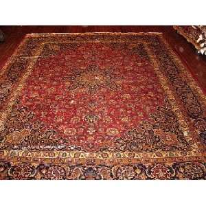   9x12 Hand Knotted Meshad/Mashad Persian Rug   98x128