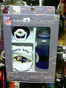 Baltimore Ravens Baby Set, Pacifier Bottle and Onesie New  