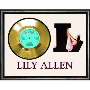  Lily Allen Not Fair Framed Gold Record A3: Musical 