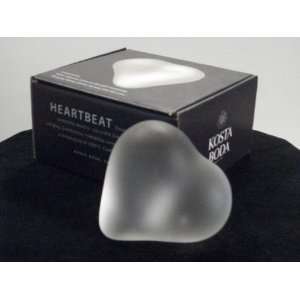  Kosta Boda Frosted Glass Heart Paperweight: Office 
