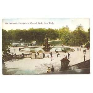  Postcard The Bethesdas Fountain Central Park New York City 