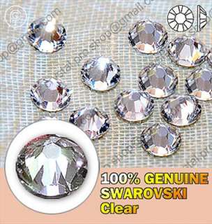 144 Genuine SWAROVSKI 2028 Crystal Clear 20ss Iron on 5mm Hotfix 
