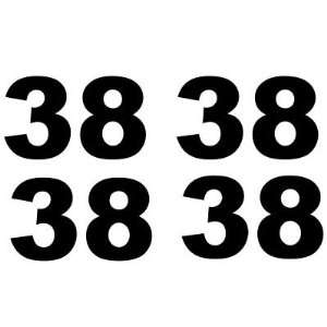   BUS NUMBER DECALS SET OF 4 / Choose Size & Color size 4 inch numbers