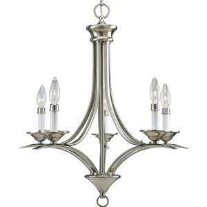    09 Trinity Candelabra Chandelier in Brushed Nickel