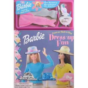  Barbie Dress Up Fun Book w Press on Stick & Stay Pieces 