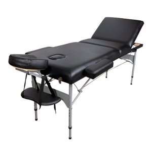 Simple Control Deluxe 3 Inch In Black Aluminum Portable Massage Table 