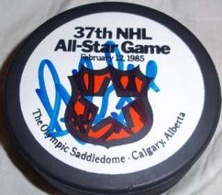   RAY BOURQUE AUTO AUTOGRAPHED SIGNED 1985 NHL ALL STAR GAME PUCK  