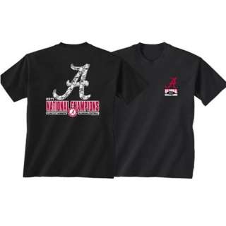 Alabama Crimson Tide T Shirts   2011 BCS National Champions   Black 