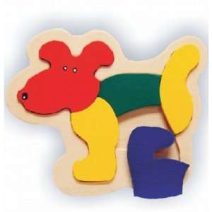    Puzzled Shaped Puzzle Small   Dog Wooden Toys: Toys & Games
