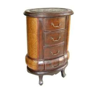   Wood Chest of Drawer Nightstand Storage Table Dresser: Kitchen