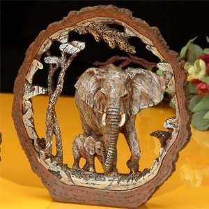   Large Faux Wood Bark Carving Statue Figurine