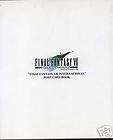 Final Fantasy VII 7 Postcard Art Book RARE!!  
