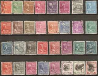 USA Stamps 1938 Presidential Issue.Used Set (32) to $5  