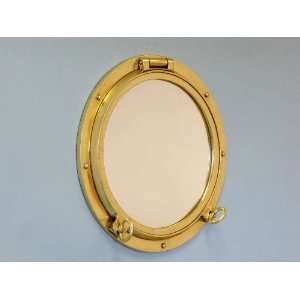  Porthole Mirror 24   Nautical Decor   Nautical Decor Solid Brass 