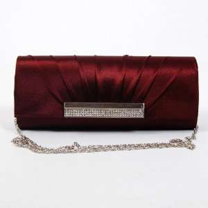  Lady Classic Tote Handbag Long Clutch Bag Burgundy: Beauty