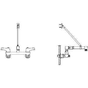  Delta Commercial 28T2313 28T Two Handle 8 Wall Mount Service Sink 