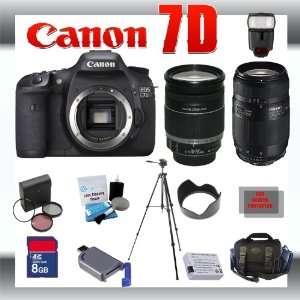: Canon EOS 7D Digital SLR Camera Body with Canon 18 200mm and Tamron 