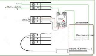 Digital Temperature Controller :( D1S VR 220 ,input voltage 100 240VAC 