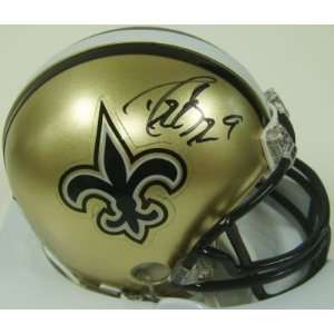  Drew Brees Autographed Mini Helmet: Sports & Outdoors