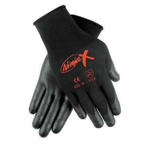 MEMPHIS GLOVE N9674XL Glove,Abrasion,Bi Polymer,Blk/Blk,XL,Pr  