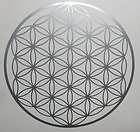 Flower of life medieval sacred geometry mandala silver vinyl decal 