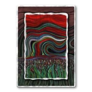  The Grass & Beyond  Abstract painting on metal wall art by artist 