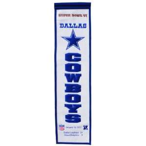  Dallas Cowboys  Super Bowl VI  Heritage Banner: Sports 