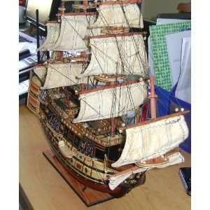   VICTORY 1850 42CM MODEL SHIP WOODEN SAILING BOAT 