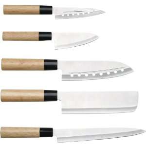  Iron chef 5 piece Knife set w/tulip box: Kitchen & Dining