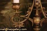 pair of bronze and marble candelabra were electrified many years ago 