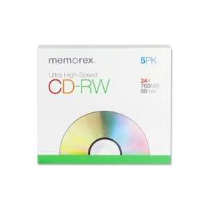 CD RW Ultra Speed, 24X, 700MB/80Min, 5/PK   Sold as 1 PK   Ultra Speed 