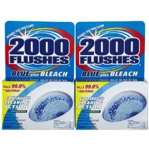 2000 Flushes Blue+Bleach Automatic Toilet Bowl Cleaner, 2 ct 2 pack 