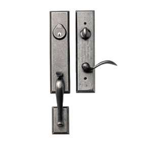  EZ Set 660608 Stonehenge Aged Pewter Keyed Entry Handleset 