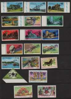 St Vincent Modern MNH Specimen Overprints 27 Different to $10   2 