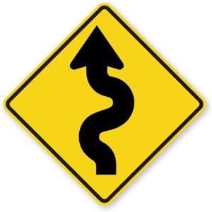  Left Winding Road (symbol) Engineer Grade, 36 x 36 