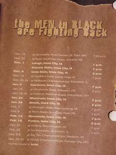   University Of Iowa Hawkeyes 2002 2003 Wrestling Team Schedule Poster