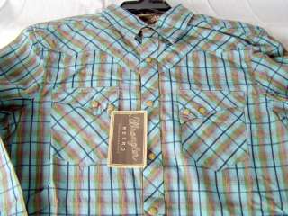 Mens Wrangler Retro Plaid long sleeve shirt NWT $55 retail any size 